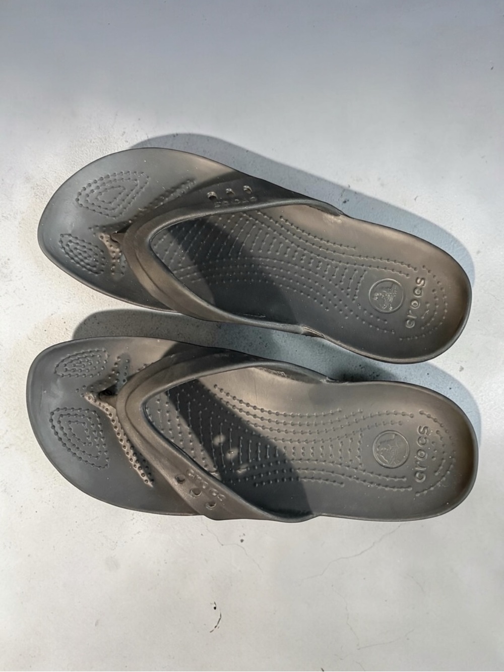Black Crocs Flip Flops, SZ 10W